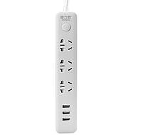 Удлинитель Xiaomi Delipow Power Strip (3 розетки; 3 USB) 1.8m White (DLP-C1133U1,8)