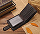 Чоловічий класичний гаманець портмоне натуральна шкіра чорний коричневий, гаманець для чоловіка зі шкіри, фото 8