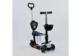 Самокат 5в1 21500 (1) Best Scooter, АБСТРАКЦІЯ, PU колеса, ПІДСВІТКА КОЛІС, у коробці, фото 1