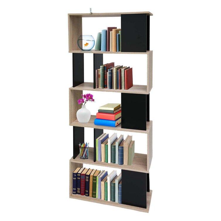 Зручний стелаж для книг, СТ-800 , колір Дуб сонома + Чорний