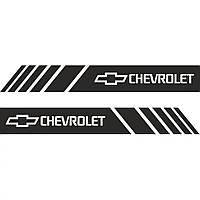 Набор наклеек на зеркала авто - Полосы Chevrolet (2шт)