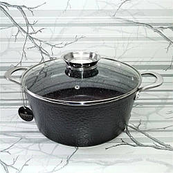 Каструля казан із мармуровим антипригарним покриттям 7.2 л-28 см Edenberg EB-3966 Індукційне дно