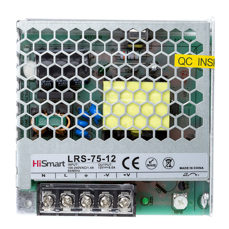 Блок живлення HiSmart 12V, 6A, 75W