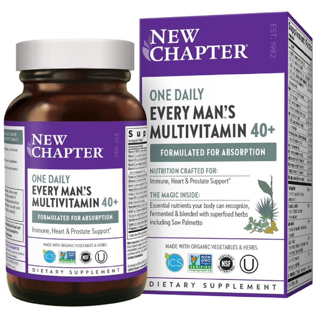 Щоденні Мультивітаміни Для Чоловіків 40+, Every man's, New Chapter, 24 Таблетки