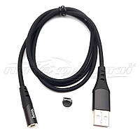 Магнитный кабель USB - micro USB,прорезиненный, 2 А, 1 м