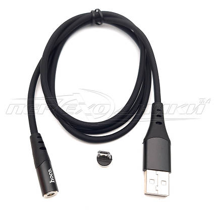 Магнітний кабель USB — micro USB, прогумований, 2 А, 1 м, фото 1