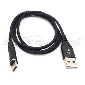 Магнітний кабель Type-C to USB 2.0 (чорний), 2 А, прогумований, 1 м, фото 3
