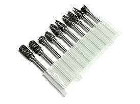 Набір твердосплавних борфрез 10 шт. YDS Tools 3х6мм