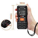 Дальномір електронна лазерна рулетка LOMVUM E40 (120м) з електронним рівнем, фото 2