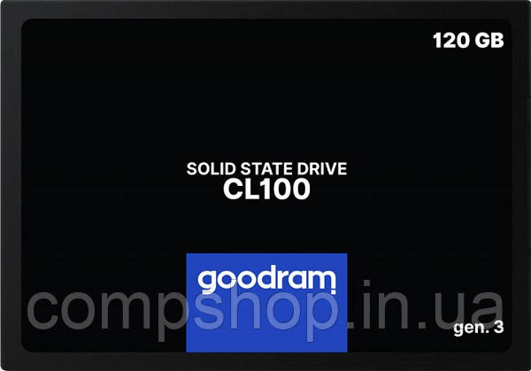 Твердотільний диск 2.5"  120GB  Goodram CL100 gen. 3  (SATA 6Gb/s, 3D-NAND TLC, 500MB/s / 360MB/s)