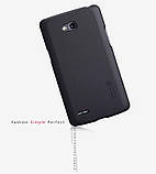 Чехол Nillkin Super Frosted Shield Case LG L80 Dual D380 black + пленка, фото 7