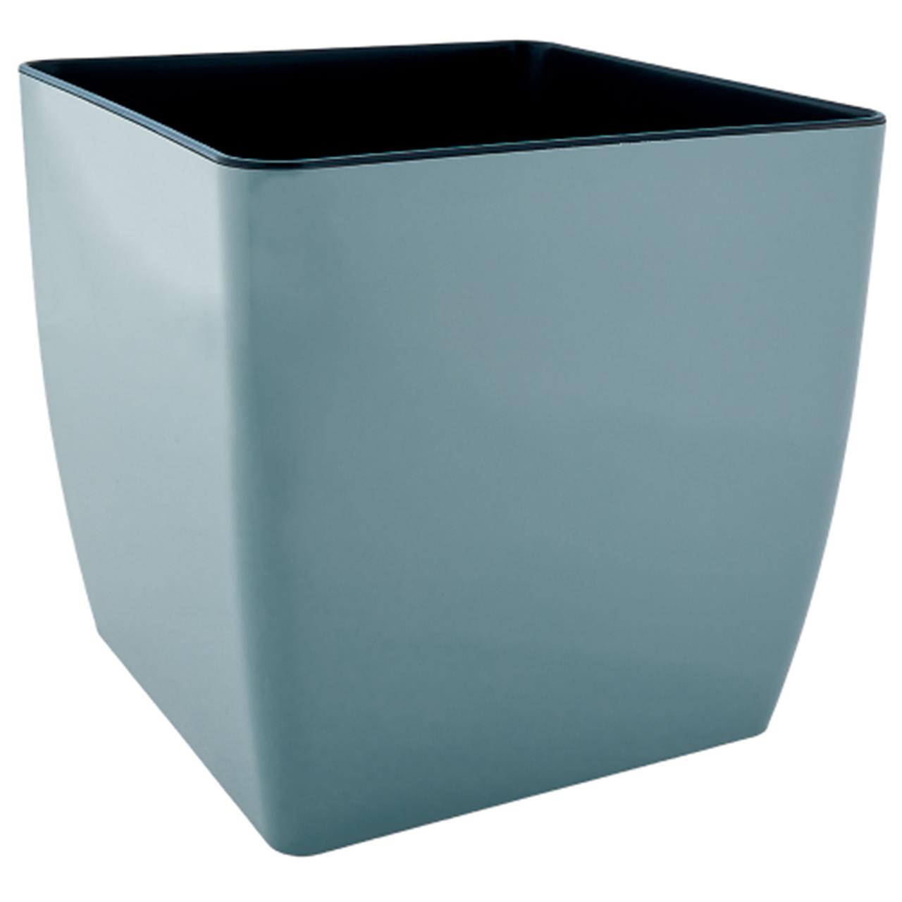Вазон Квадро подвійний низький 27х26 см 14 л сизо-блакитний Алеана, фото 1