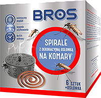 Спирали от комаров BROS 6 шт. с декоративной оболочкой