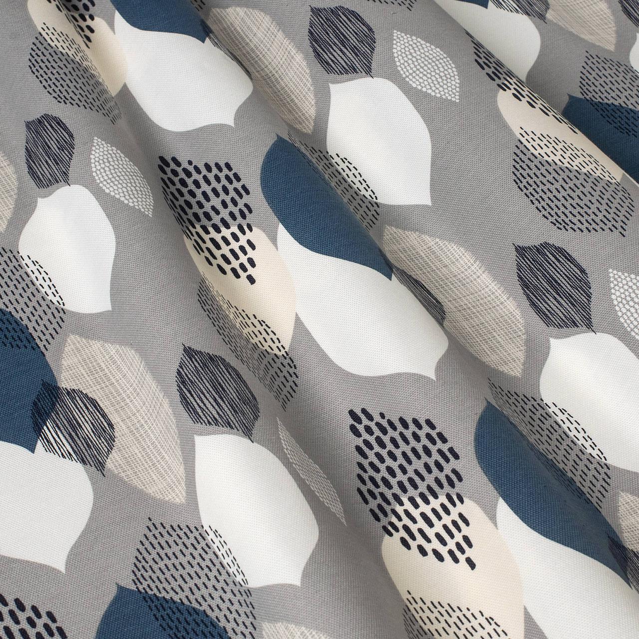 Декоративна тканина краплі сіро-чорні Туреччина 87976v1, фото 1