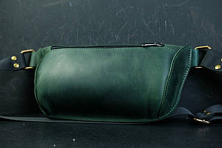 Шкіряна сумка "Модель №70 міні" з фастексом, натуральна Вінтажна шкіра, колір Зелений, фото 3