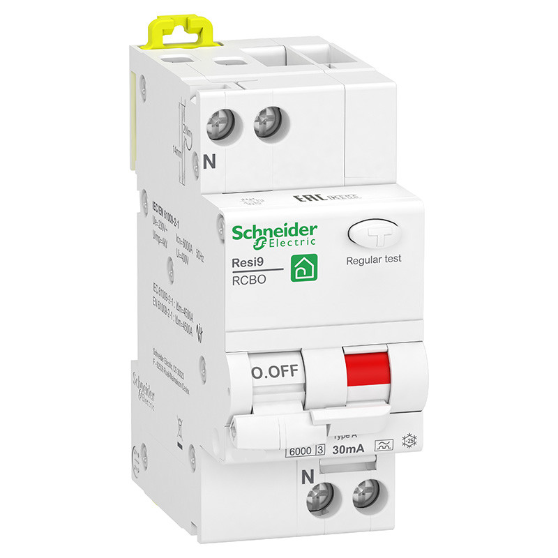 Автоматичний вимикач диференціального струму Schneider Electric RESI9 1п+N 40A C 30mA А 6 кА, фото 1