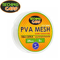 PVA сетка медленнорастворимая Techno Carp PVA Mesh 24мм