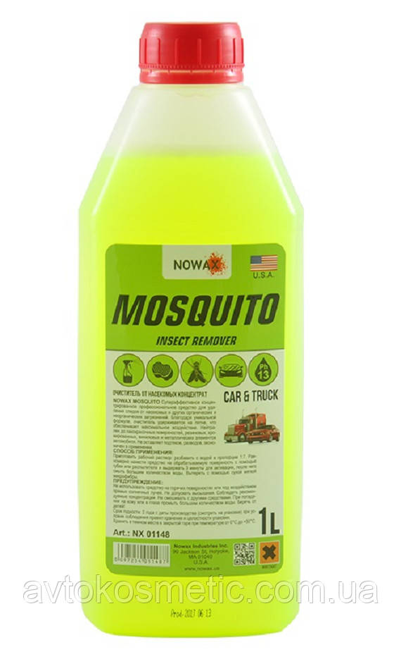 Очисник слідів комах концентрат Nowax Mosquito 1 л 1 до 7, фото 1