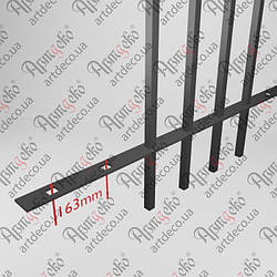 Прокат з отворами 2000х40х4 під 12 кв. крок 163 Арт 33.130