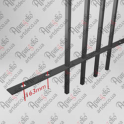 Прокат з отворами 2000х30х4 під 12 кв. крок 163 Арт 33.122