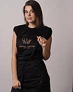 Фартух Latte з брендуванням до 25 см | Фартух з вишивкою логотипу Чорний, фото 10