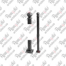 Стовп для огорожі з труби 820х40х40х2 Арт 26.004