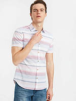 Белая мужская рубашка LC WaikikiЛС Вайкики в красно-голубую полоску