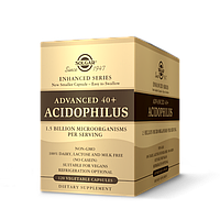 Пробиотики, Advanced 40+ Acidophilus, Solgar, 120 капсул