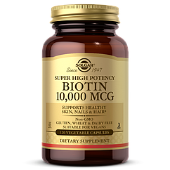 Біотин Солгар Solgar Biotin 10000 mcg (120 капс) вітамін б7 солгар