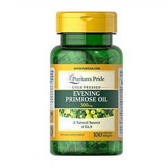 Масло Примули Вечірньої Puritan's Pride Evening Primrose Oil 500 mg with GLA (100 капс) пурітанс прайд