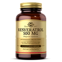 Ресвератрол, Resveratrol, Solgar, 500 мг, 30 вегетарианских капсул