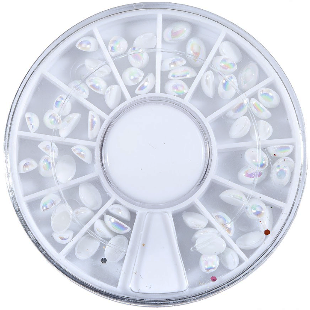 Перли в каруселі овал білий хамелеон