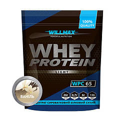 Сироватковий протеїн концентрат Willmax Whey Protein 65 (1 кг) вілмакс вей ваніль
