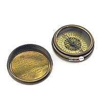 Компас бронзовый "Victorian pocket compass" d-6 h-2см (29275)