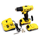 Шуруповерт Деволт DeWALT DCD771 (24V, 5AH) з набором інструменту (24 од.), фото 6