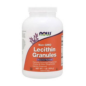Гранули соєвого лецитину (без ГМО) Нау Фудс / Now Foods Lecithin Granules Non-GMO (454 g)