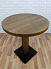 Дерев'яний круглий стіл "UNO-4" для кафе і стілець 1+1, фото 3