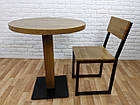 Дерев'яний круглий стіл "UNO-4" для кафе і стілець 1+1, фото 7