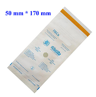 Пакети паперові 50*170 мм АлВін для стерилізації (вологостійкі) (100 шт/уп)