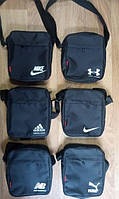 Мужская брендовая сумка планшетка через плечо Nike, Adidas, Puma, Under Under Armour, мужские сумки, 1423