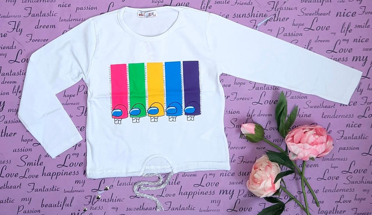 Гарний реглан для дівчат, р. 4-8 років