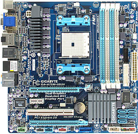 Материнська плата GIGABYTE GA-A75M-UD2H (FM1, A75, PCI-Ex16) VGA/ DVI / HDMI / USB 3.0/ SATA 3.0, фото 4