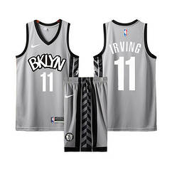 Сіра баскетбольна форма Ірвінг Кайрі11 Бруклін Ніс Kyrie Irving No11 Brooklyn Nets City Edition