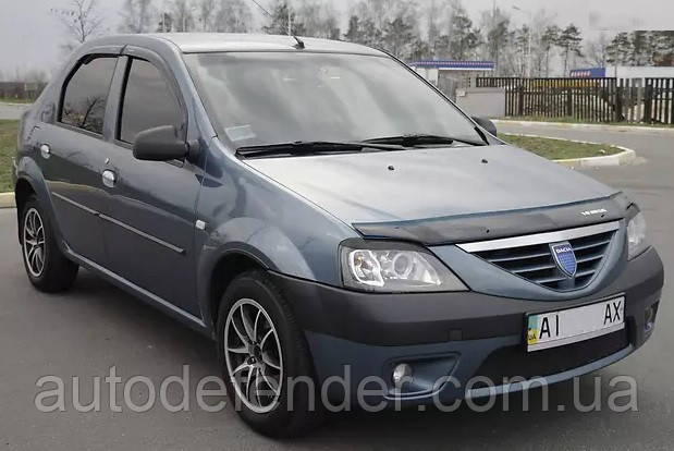 Дефлектори вікон (вітровики) Renault Logan I sedan 2004-2012, ANV - Cobra Tuning, R10605