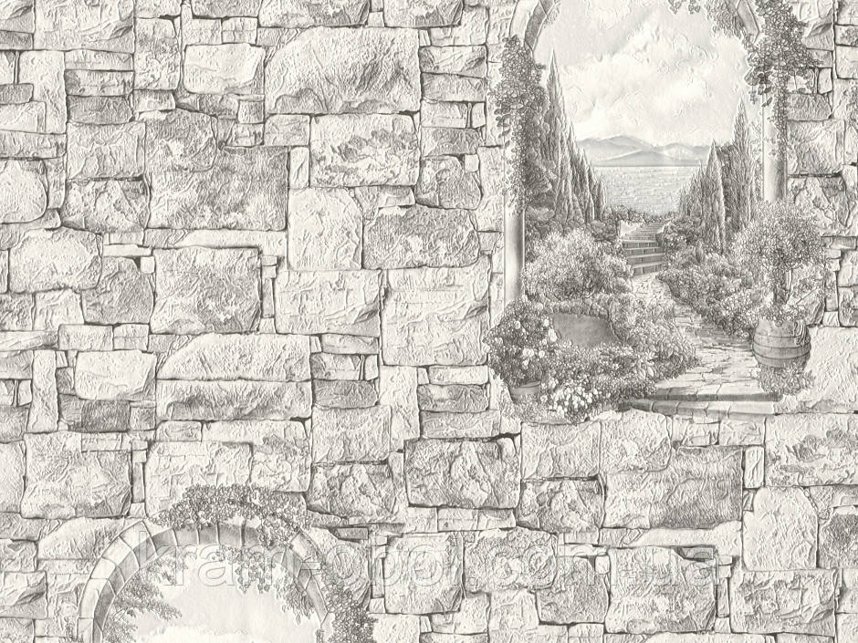 Шпалери Слов'янські Шпалери КФТБ вінілові на паперовій основі супер мийка 10м*0,53 9В49 Руан 5771-06, фото 1