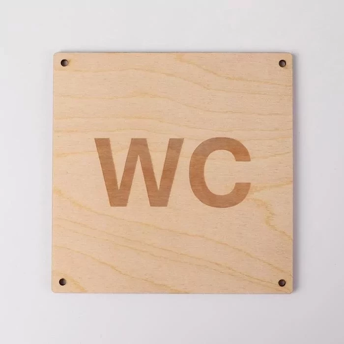 Табличка дверна "Туалет WC" 15*15 см