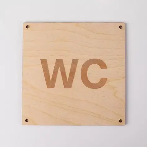 Табличка дверна "Туалет WC" 15*15 см, фото 1