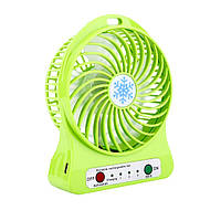 Вентилятор настільний Mini Fan XSFS-01 з акумулятором 18650 салатовий S