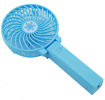 Портативний ручний вентилятор handy mini fan з акумулятором, блакитний S