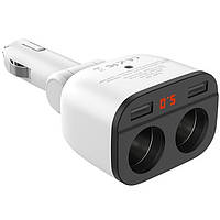 Автомобільний зарядний пристрій Hoco Power ocean Z28 2USB 3.1A біле S